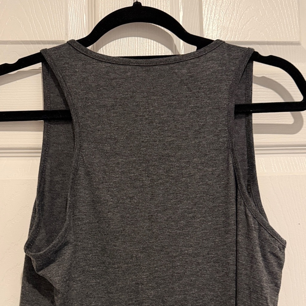 Gray Palm Tree Sunset Graphic Tank Top Beach Vacation Summer Women’s Medium - Picture 8 of 10